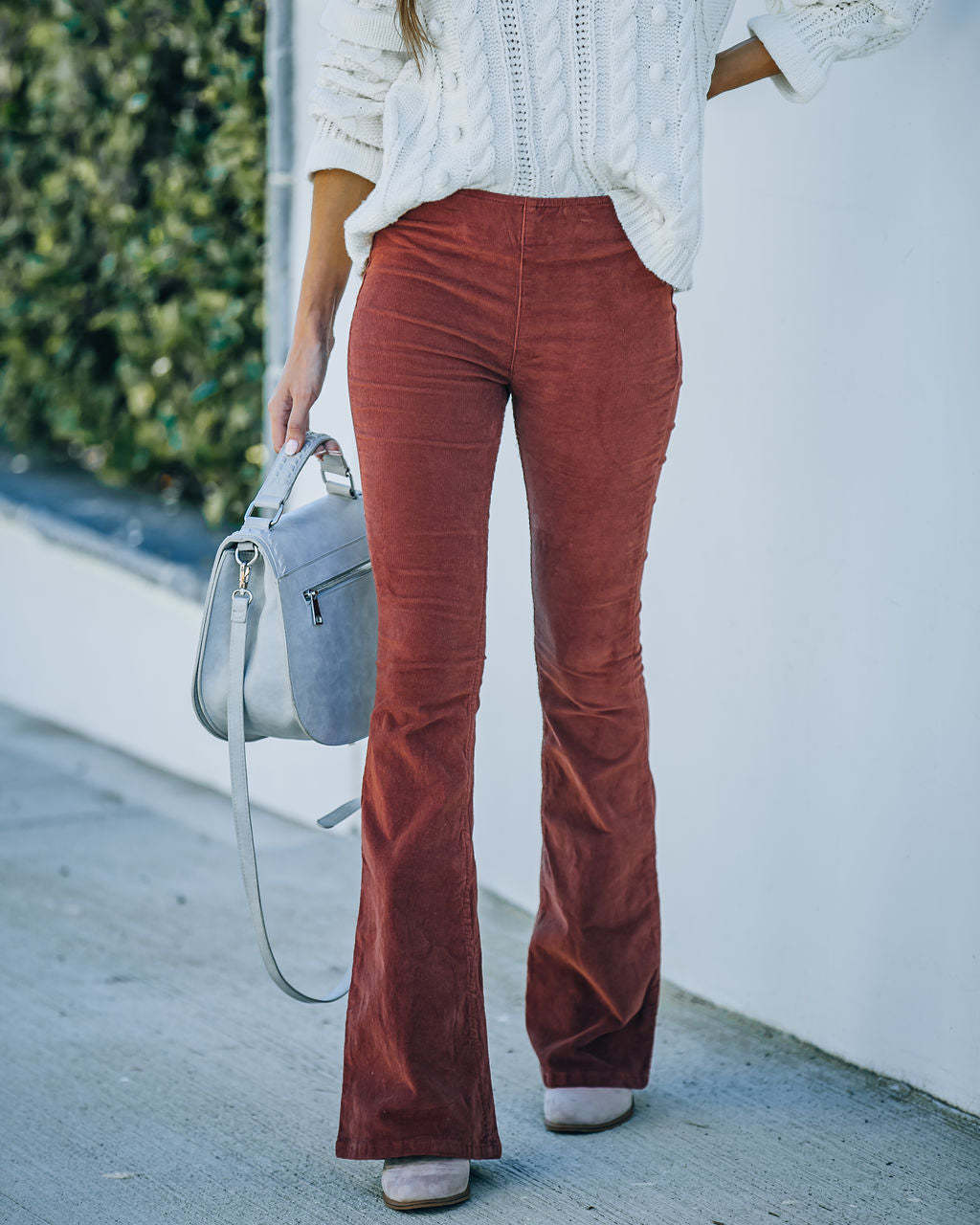 Heidi-Mode | Elastische Taille Lässige Hose Schlanke Ausgestellte Hose - Image 3