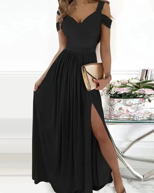 Heidi-Mode | Elegantes Off-Shoulder Büro Damen Langes Kleid - Image 16