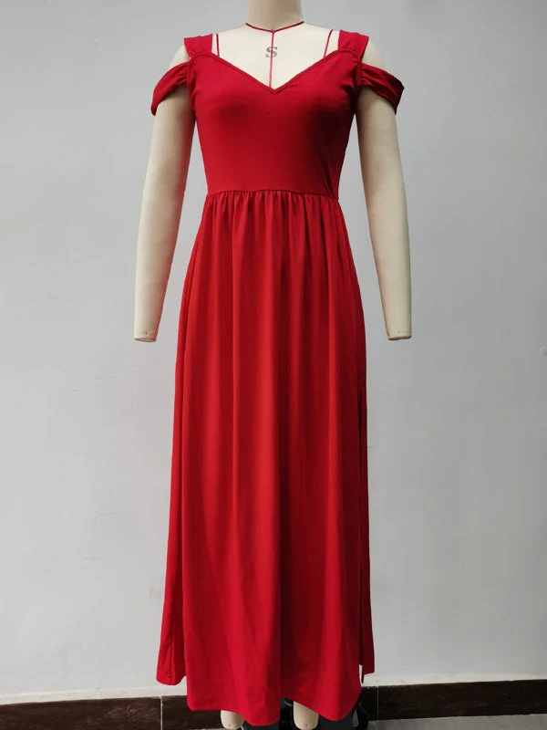 Heidi-Mode | Elegantes Off-Shoulder Büro Damen Langes Kleid - Image 9