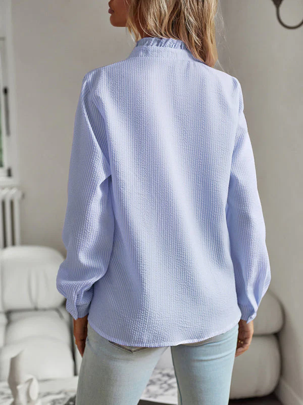 Heidi-Mode | Elegantes Pendler-Oberteil mit Offenen Knöpfen und Rüschen - Image 11