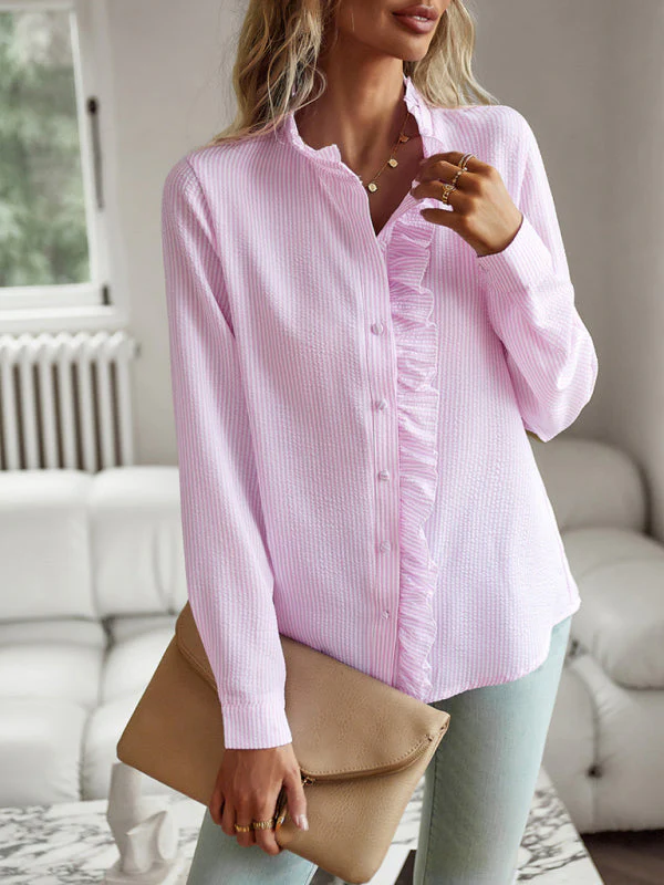 Heidi-Mode | Elegantes Pendler-Oberteil mit Offenen Knöpfen und Rüschen - Image 8