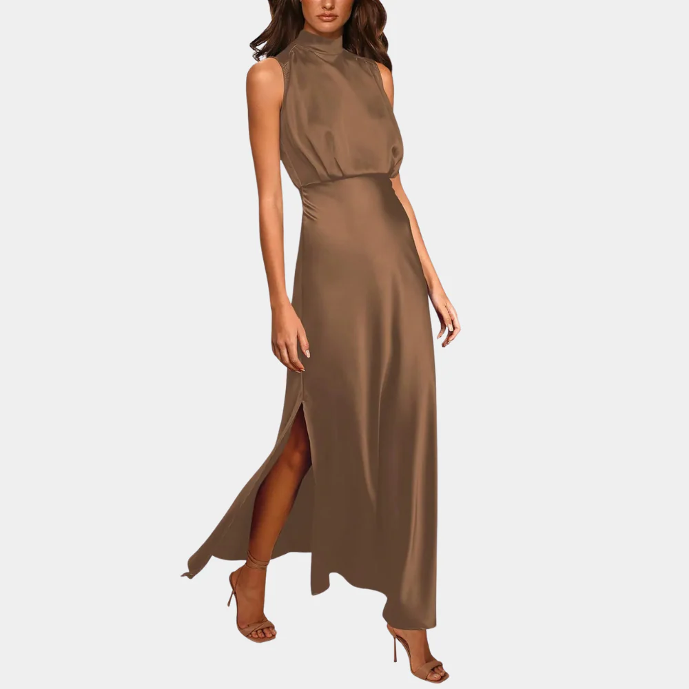 Heidi-Mode | Elegantes Damenkleid mit Schlitz - Image 2