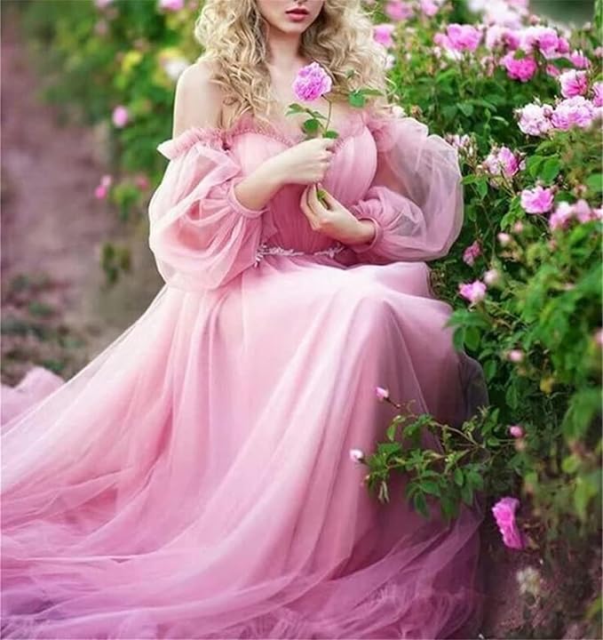Heidi-Mode | Elegantes Formelles Einfarbiges Patchwork Off-Shoulder Abendkleid Kleider - 3 Farben - Image 2