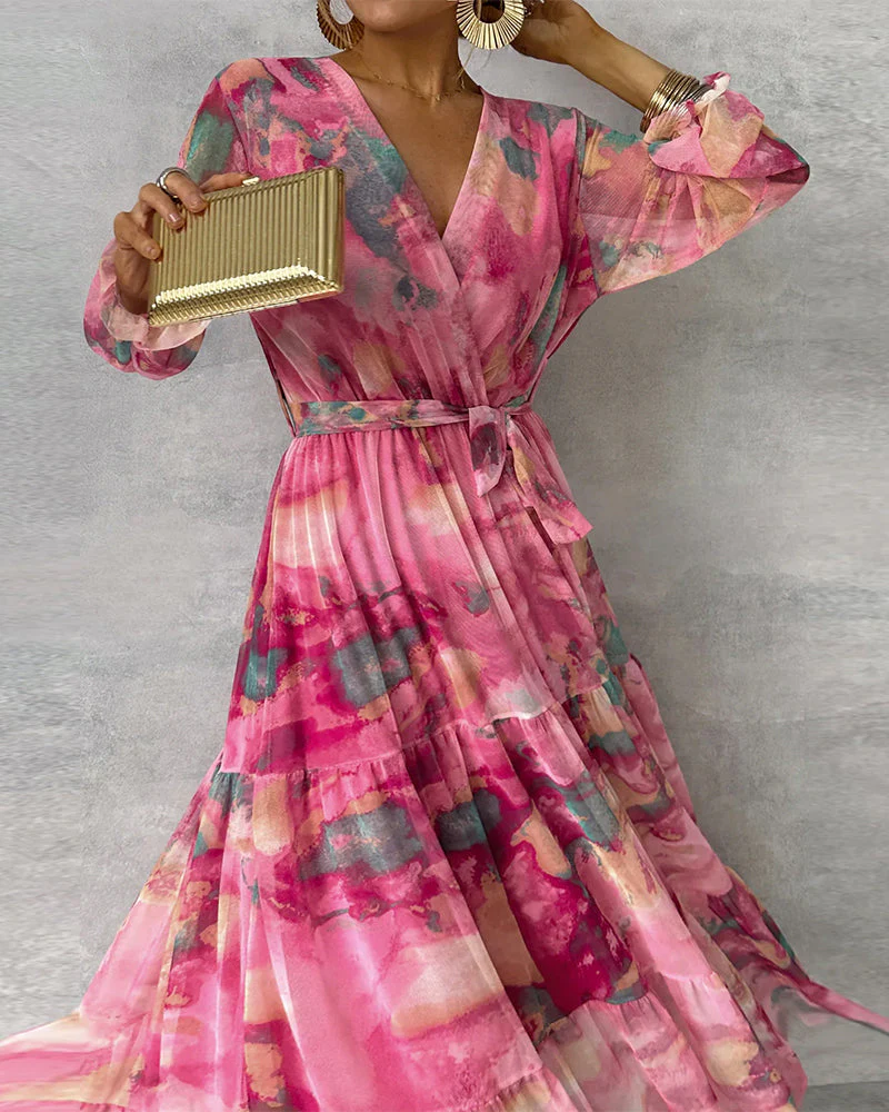 Heidi-Mode | Elegantes Kleid mit Print und Plissiertem Rock - Image 2