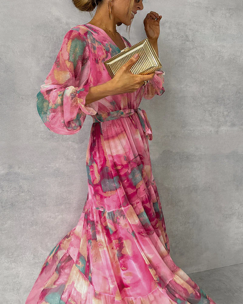 Heidi-Mode | Elegantes Kleid mit Print und Plissiertem Rock - Image 4