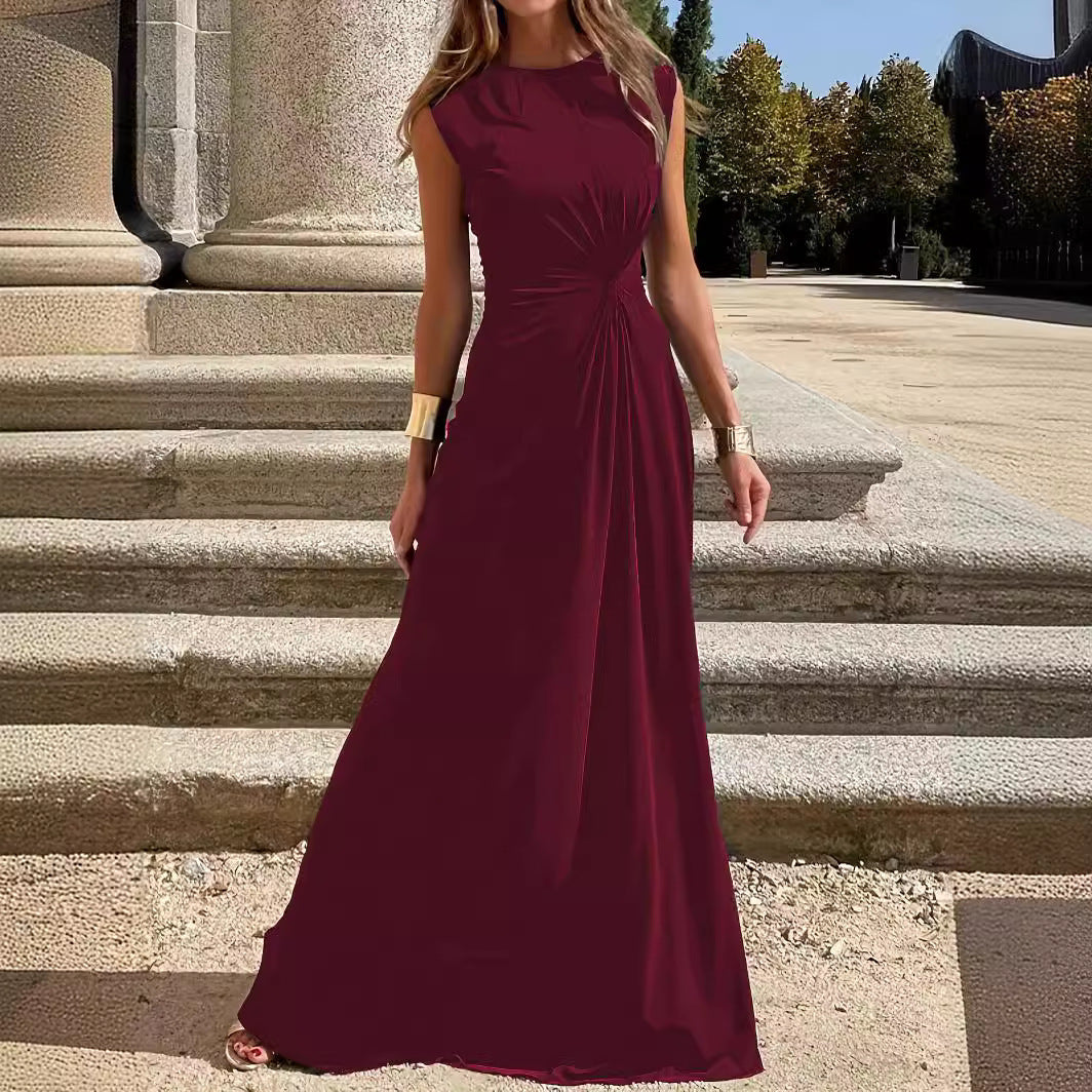 Heidi-Mode | Elegantes Langkleid mit Langen Ärmeln, Revers und Unifarbenem V-Ausschnitt für Damen - Image 5