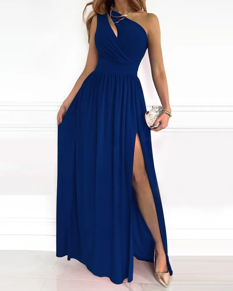 Heidi-Mode | Elegantes Maxi Kleid - Stilvolles Maxi Kleid mit One-Shoulder Design für Besondere Anlässe - Image 3
