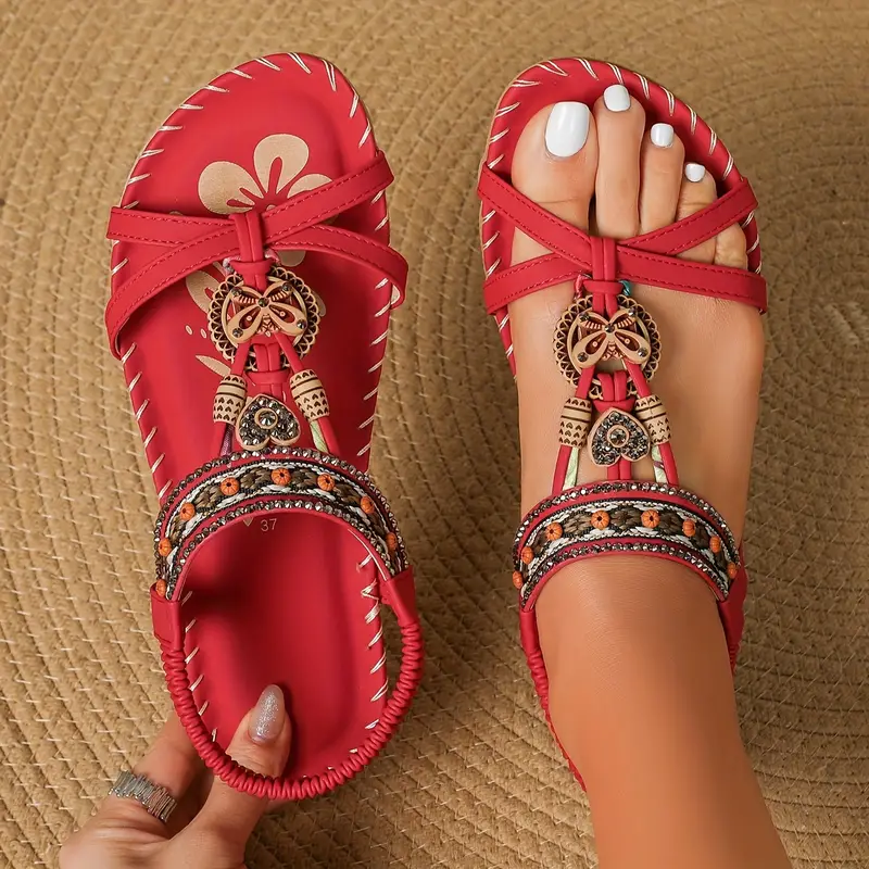 Heidi-Mode | Elegante Orthopädische Sandalen Schmetterling Strass - Image 4