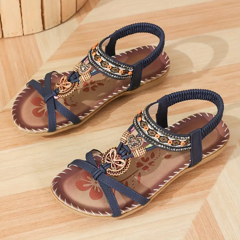Heidi-Mode | Elegante Orthopädische Sandalen Schmetterling Strass - Image 5