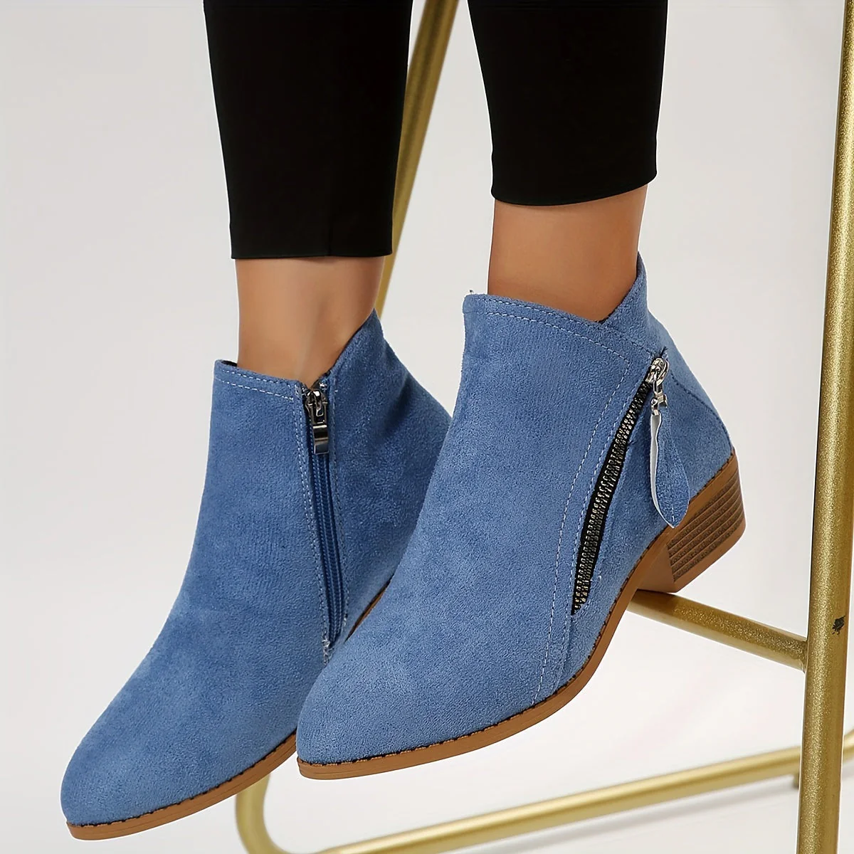 Heidi-Mode | Elegante Spitze Stiefeletten mit Absatz und Reißverschluss - Image 7