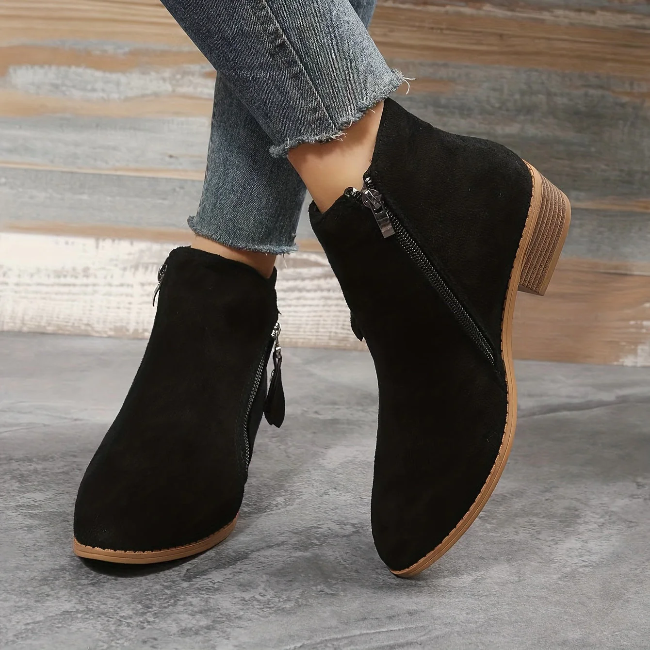 Heidi-Mode | Elegante Spitze Stiefeletten mit Absatz und Reißverschluss - Image 8