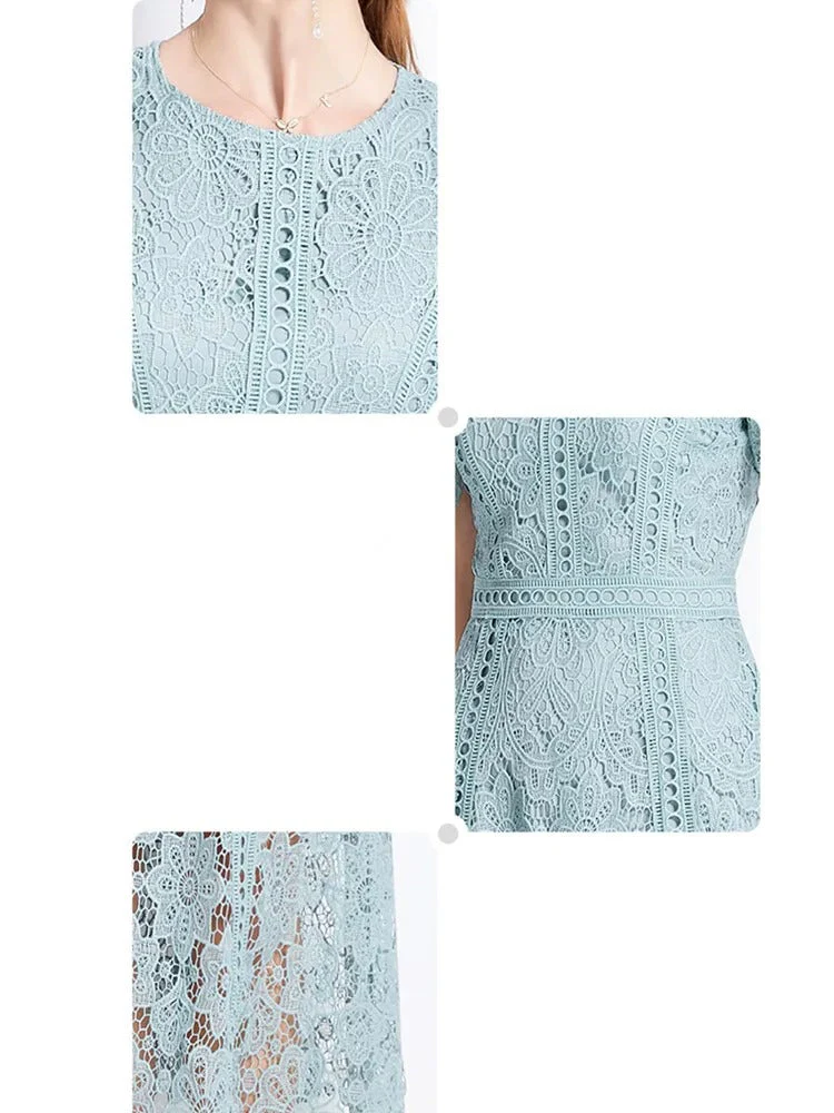 Heidi-Mode | Elegantes Spitzenkleid Midi-Länge - Image 2