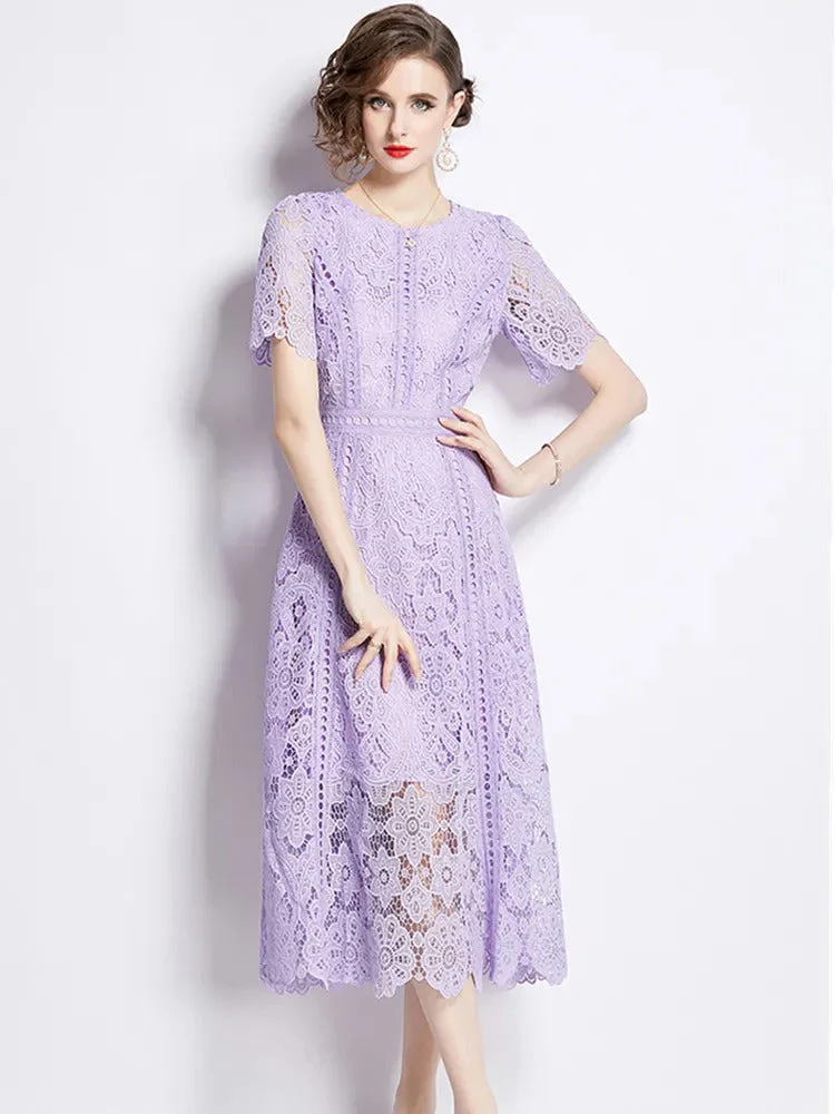 Heidi-Mode | Elegantes Spitzenkleid Midi-Länge - Image 7