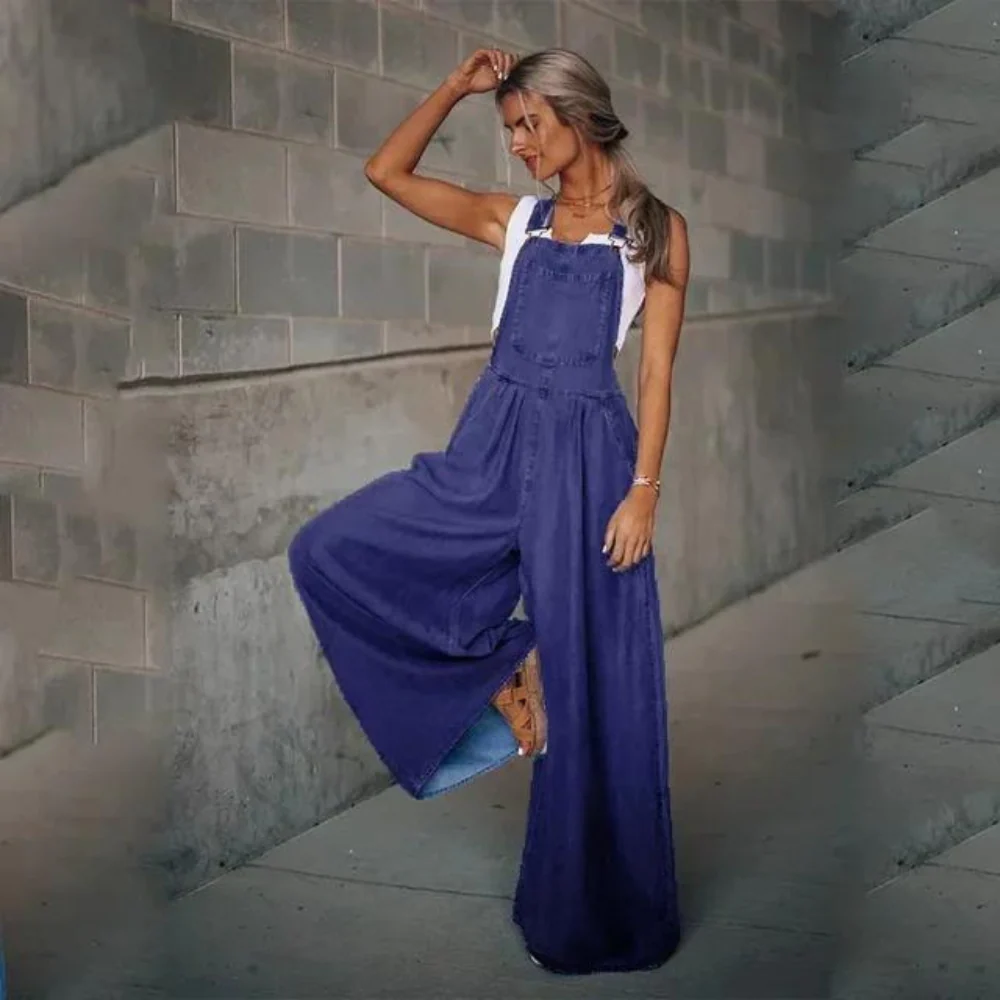 Heidi-Mode | Eleganter Verstellbarer Denim-Jumpsuit - Image 4