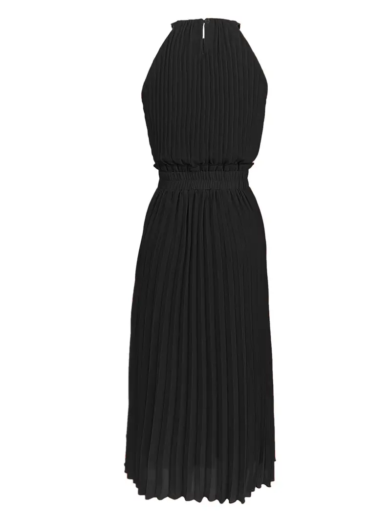 Heidi-Mode | Elegantes X-Sommer Midikleid mit Rundhalsausschnitt und Gesch Gathered Taille - Image 10