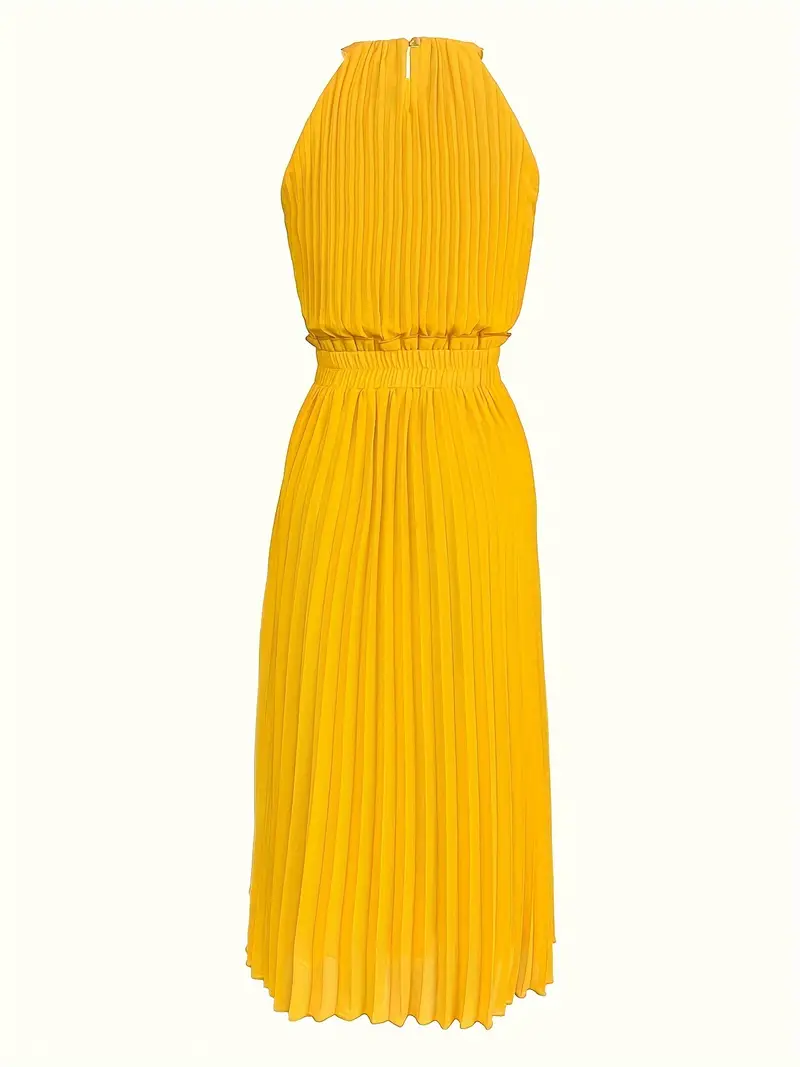 Heidi-Mode | Elegantes X-Sommer Midikleid mit Rundhalsausschnitt und Gesch Gathered Taille - Image 6