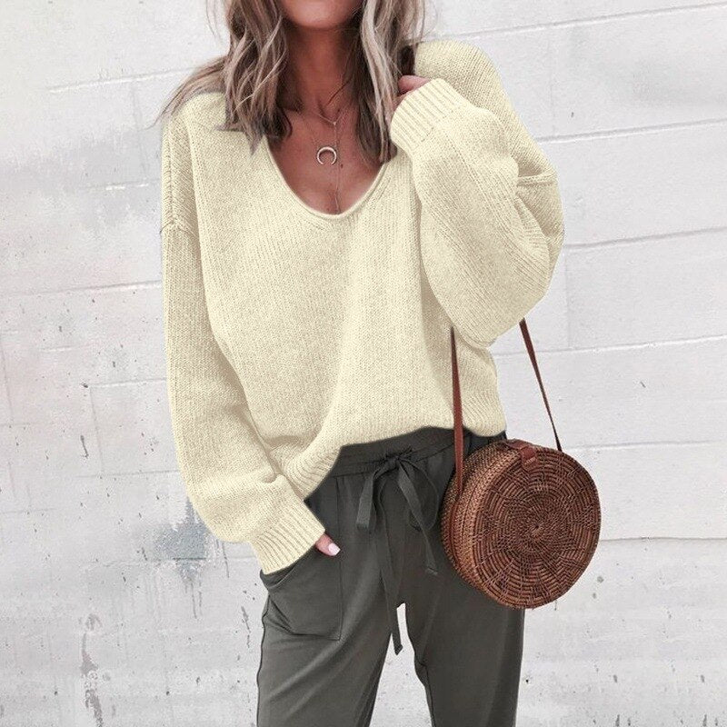 Heidi-Mode | Elegante Bequeme V-Ausschnitt Pullover für Frauen - Image 3