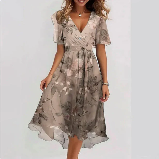 Heidi-Mode | Elegantes Damen Kleid mit V-Ausschnitt - Image 3