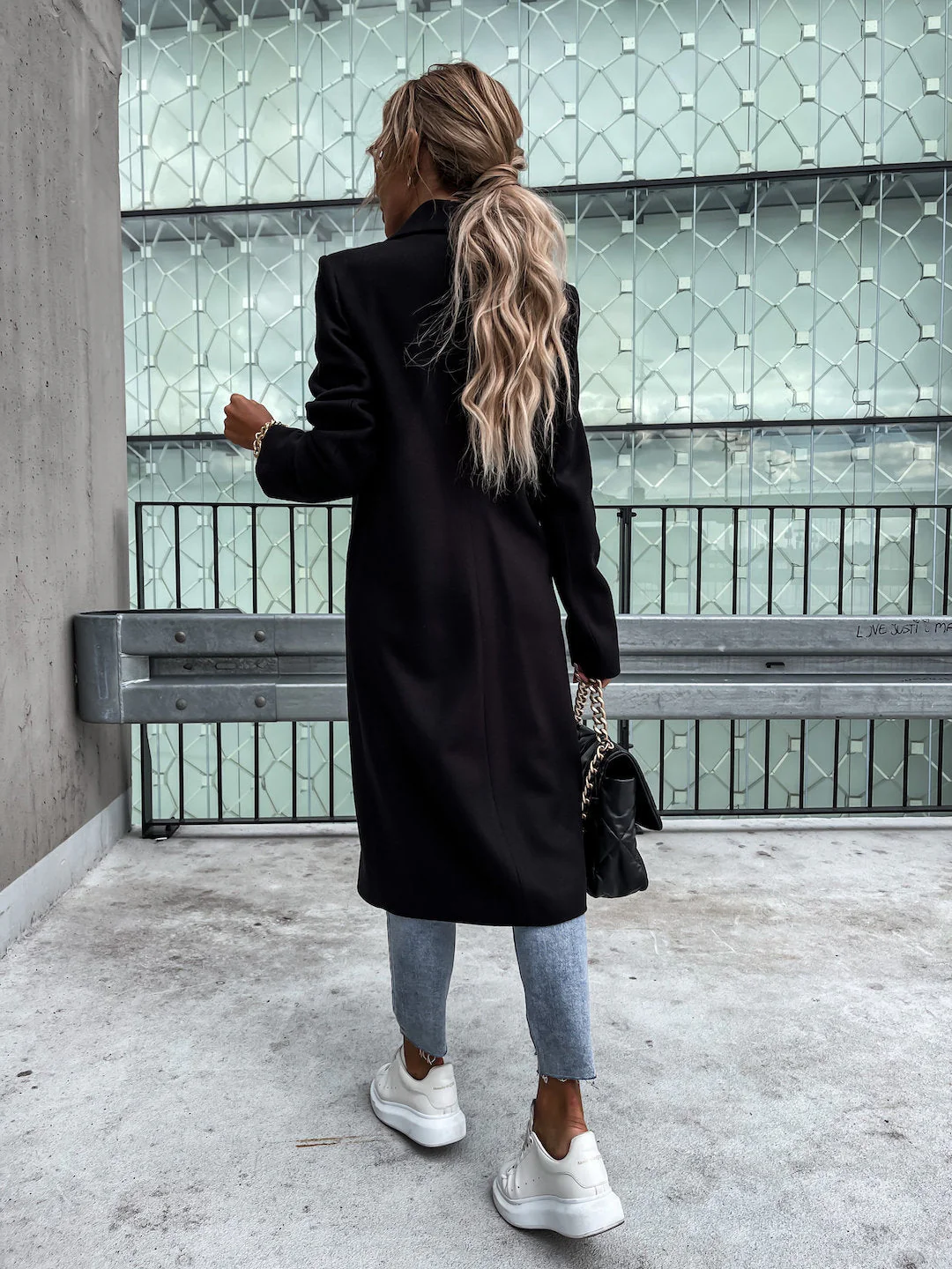 Heidi-Mode | Elegante Doppelreihige Jacke Wolle und Polyester Klassisch, Warm - Image 9