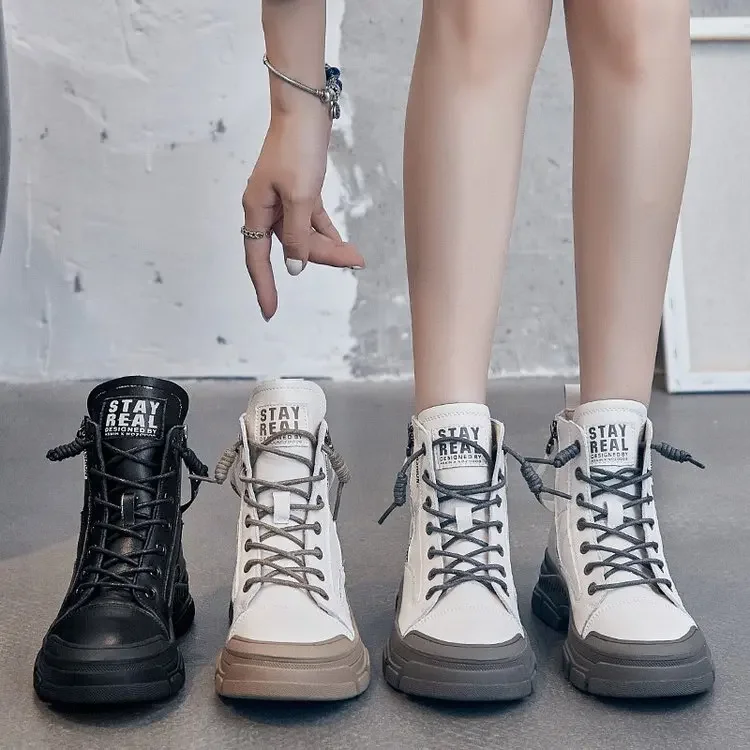 Heidi-Mode | Elegante High-Top-Sneakerstiefel mit Reißverschluss - Image 16