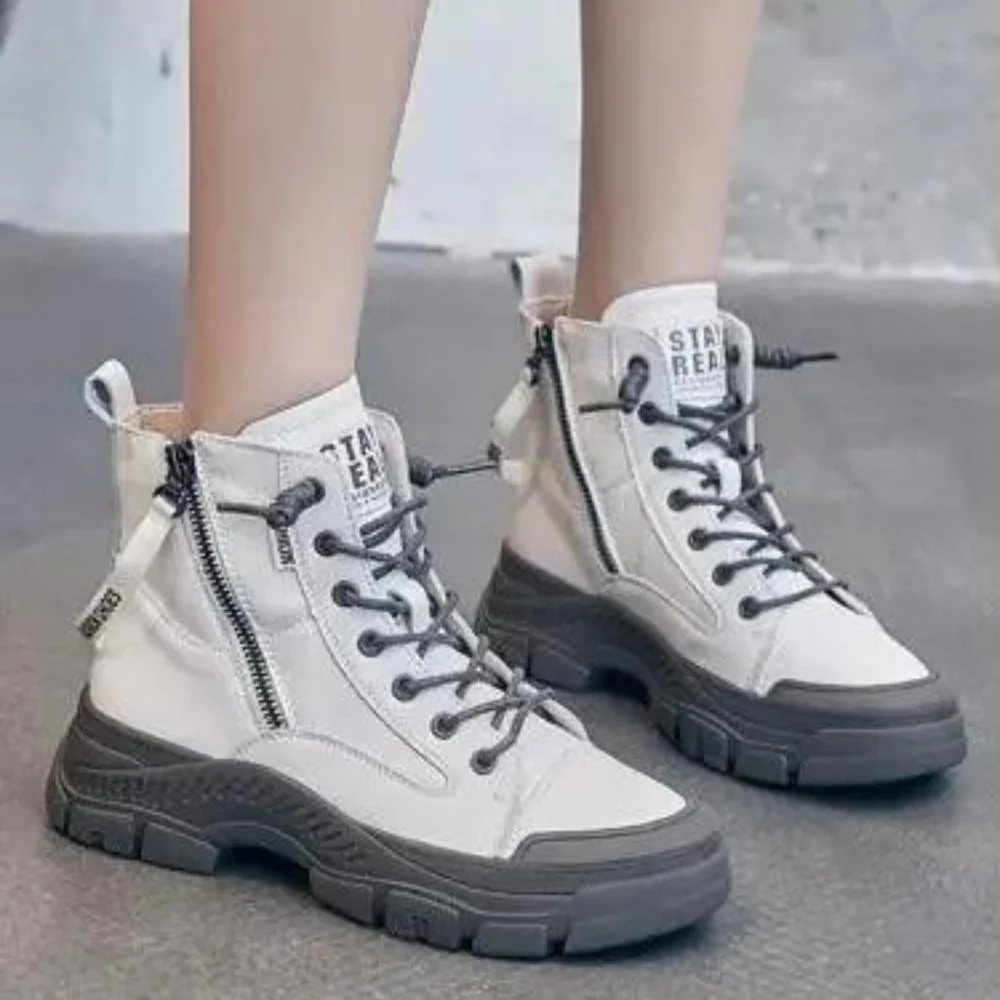 Heidi-Mode | Elegante High-Top-Sneakerstiefel mit Reißverschluss - Image 18