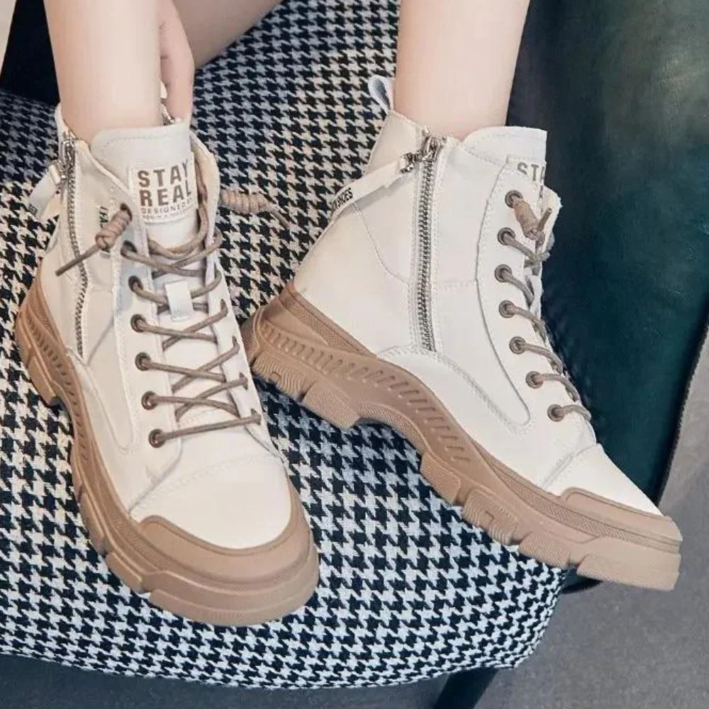 Heidi-Mode | Elegante High-Top-Sneakerstiefel mit Reißverschluss - Image 2