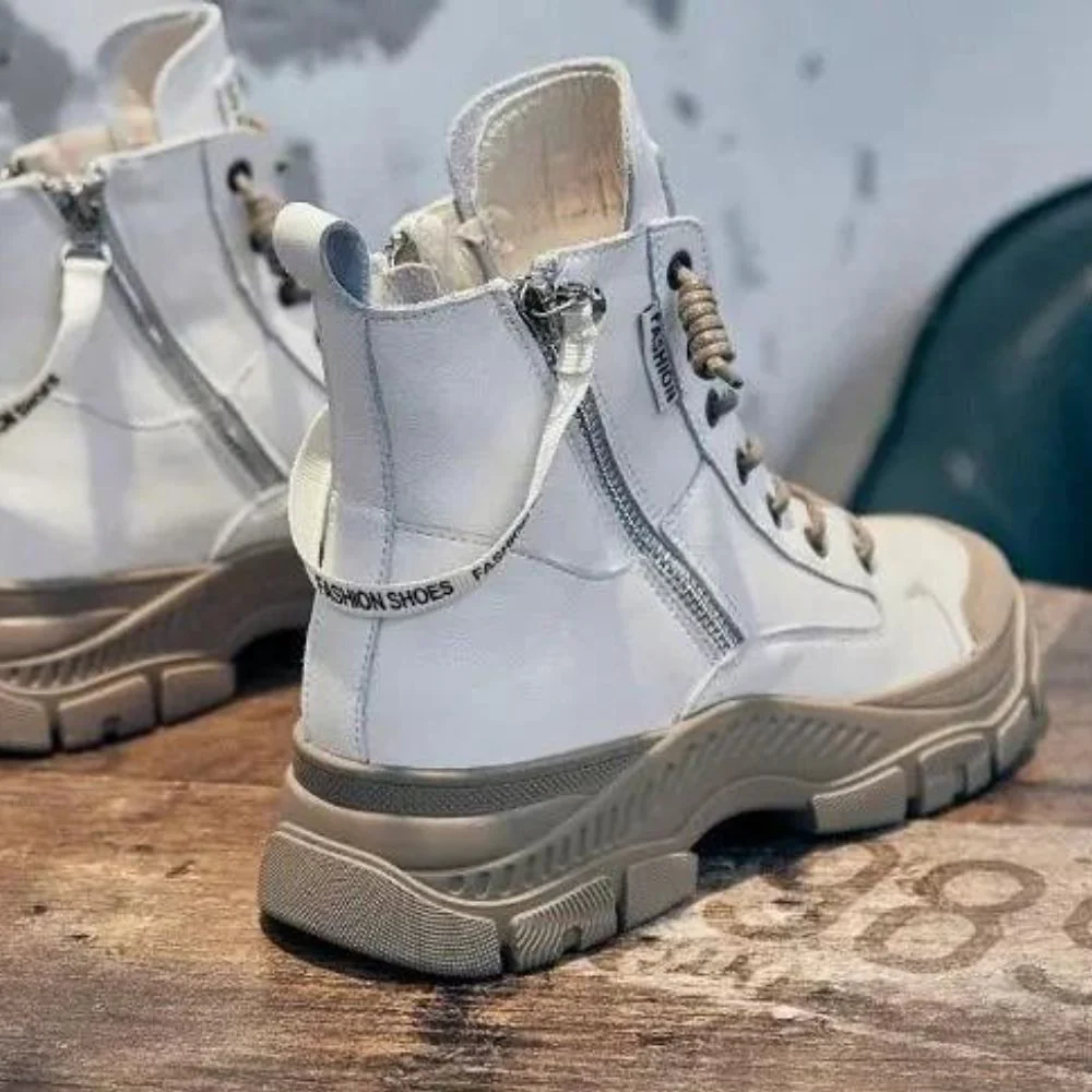 Heidi-Mode | Elegante High-Top-Sneakerstiefel mit Reißverschluss - Image 5