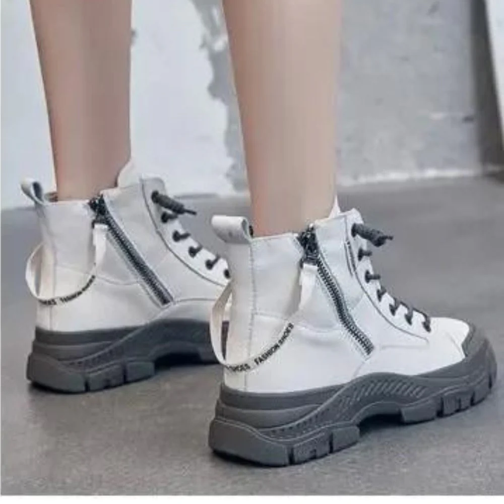 Heidi-Mode | Elegante High-Top-Sneakerstiefel mit Reißverschluss - Image 7