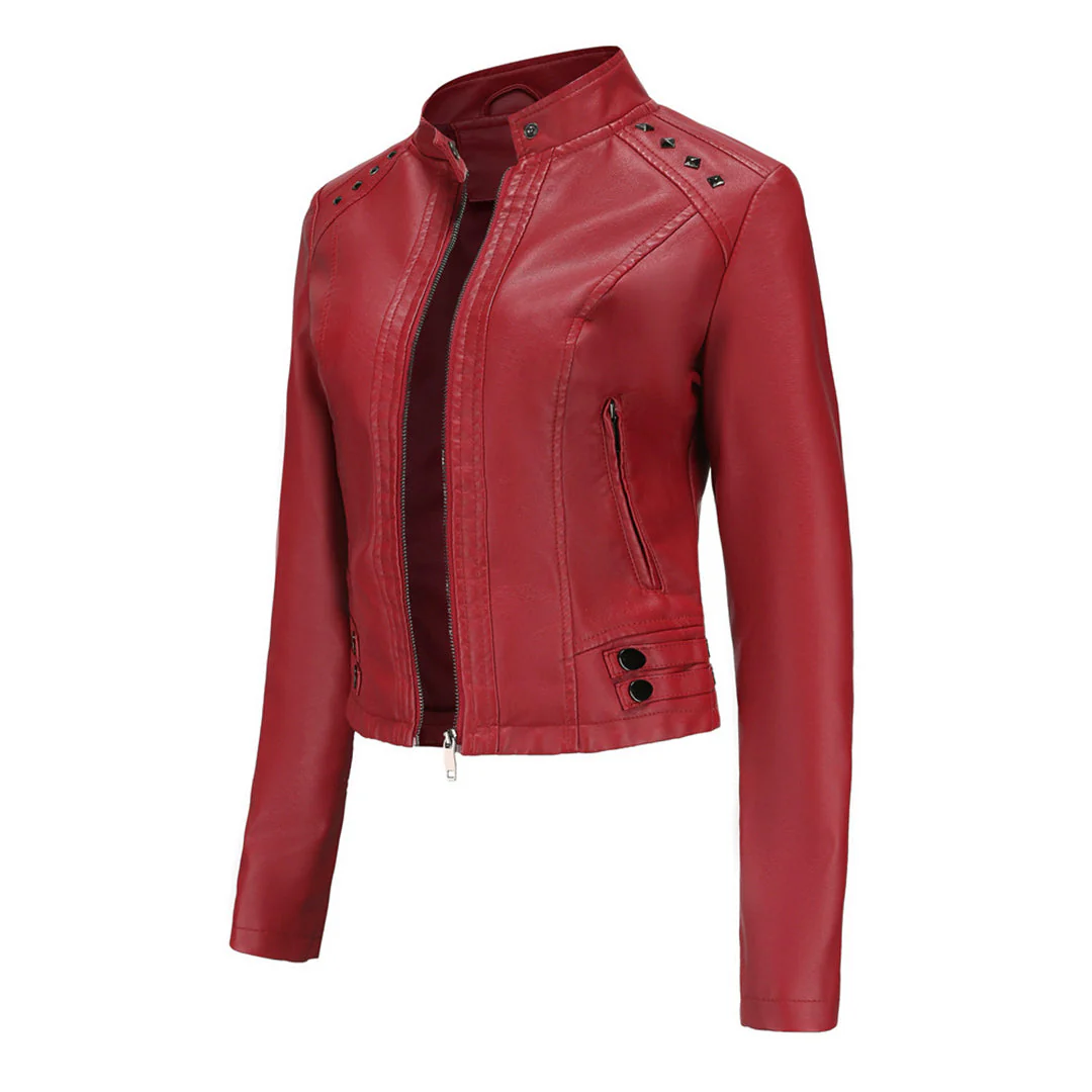Heidi-Mode | Elegante Lederjacke mit Einzigartigen Details für Damen - Image 3