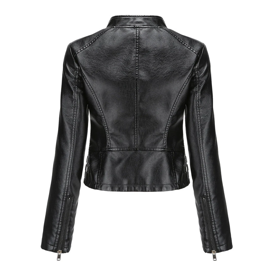 Heidi-Mode | Elegante Lederjacke mit Einzigartigen Details für Damen - Image 9