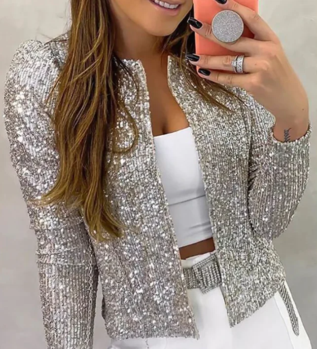 Heidi-Mode | Elegante Paillettenjacke für Damen - Image 2