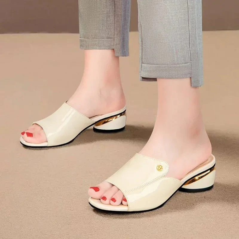 Heidi-Mode | Elegante Pantoletten mit Glänzendem Finish - Image 7
