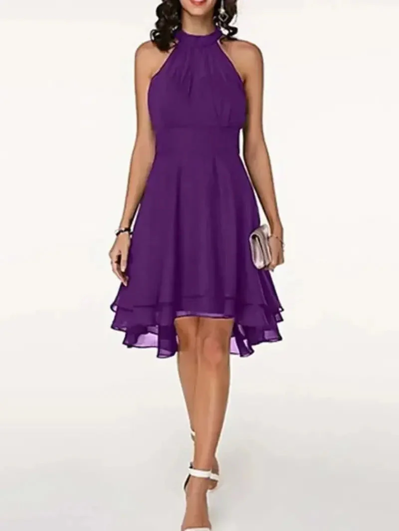 Heidi-Mode | Elegante Ärmelloses Chiffon Kleid - Image 3