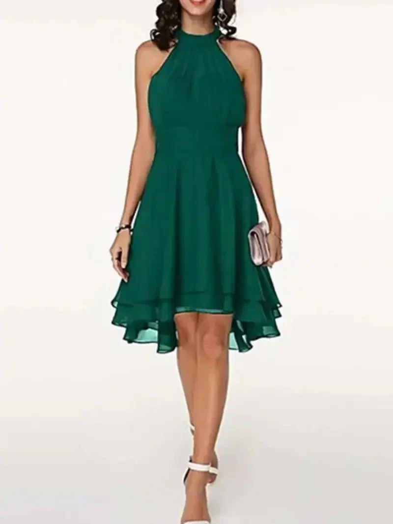 Heidi-Mode | Elegante Ärmelloses Chiffon Kleid - Image 5