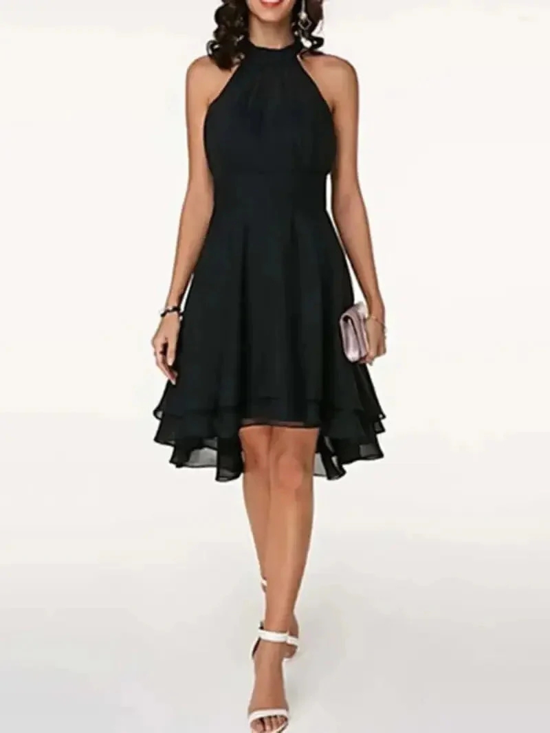 Heidi-Mode | Elegante Ärmelloses Chiffon Kleid - Image 6