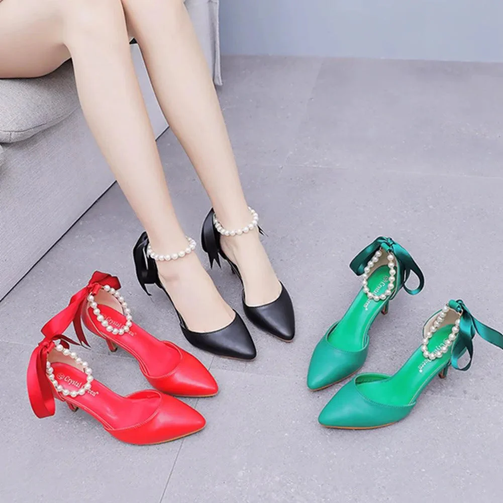 Heidi-Mode | Elegante Schuhe mit Perlen und Schnalle - Image 3