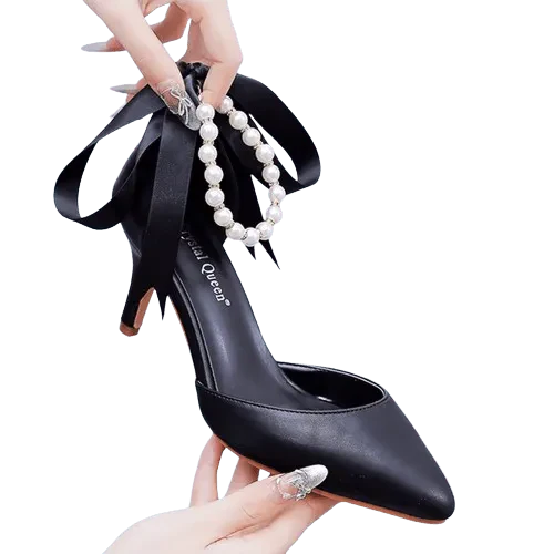 Heidi-Mode | Elegante Schuhe mit Perlen und Schnalle - Image 5