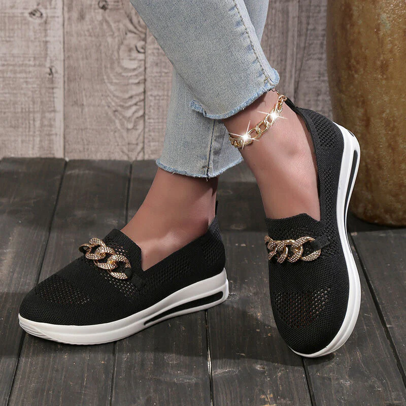 Heidi-Mode | Elegante Slip-On-Loafer mit Kettendetail für Frauen - Image 8