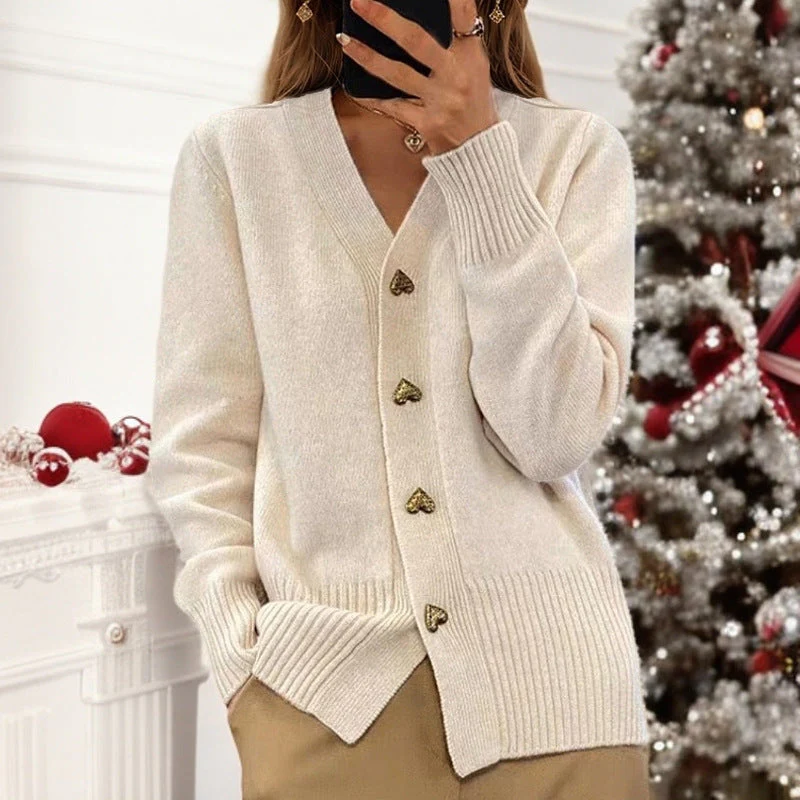 Heidi-Mode | Elegante Strickjacke mit Herzknöpfen - Image 7