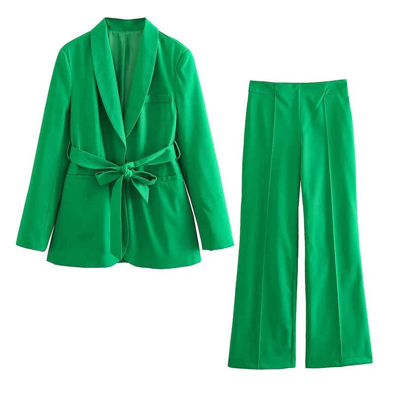 Heidi-Mode | Eleganter Blazer mit Gürtel und Passender Hose - Image 7