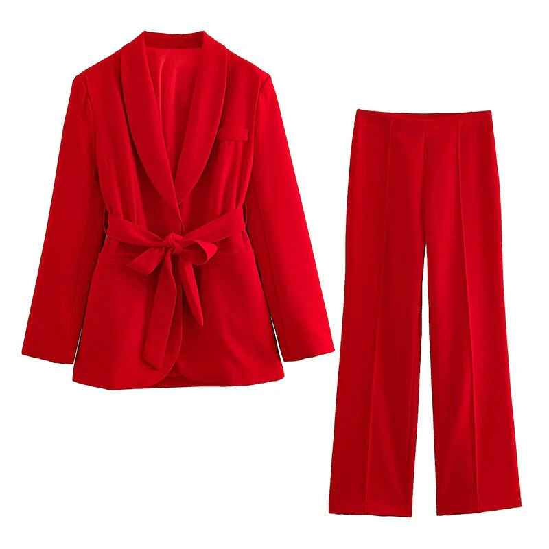 Heidi-Mode | Eleganter Blazer mit Gürtel und Passender Hose - Image 8