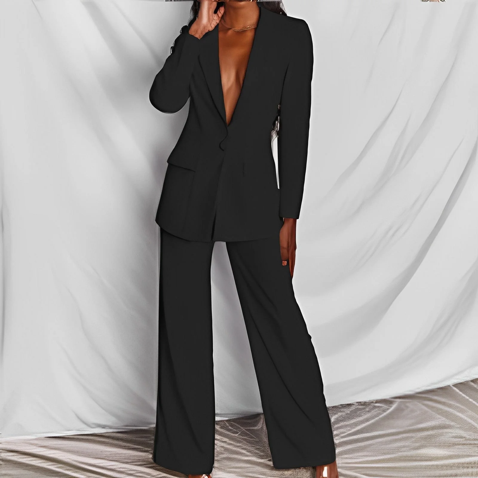 Heidi-Mode | Eleganter Damenanzug mit Langen Ärmeln und Hose - Image 12