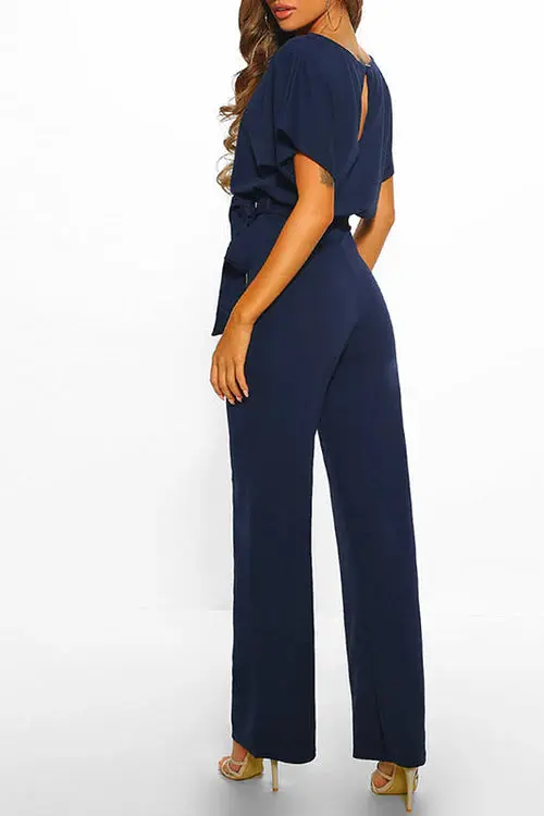 Heidi-Mode | Eleganter Jumpsuit mit Weitem Bein und Taillengürtel - Image 3