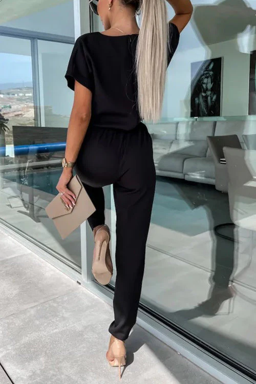 Heidi-Mode | Eleganter Keyhole Jumpsuit mit Gürtel für Damen - Image 4