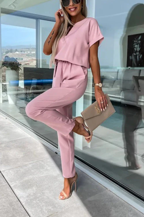 Heidi-Mode | Eleganter Keyhole Jumpsuit mit Gürtel für Damen - Image 8