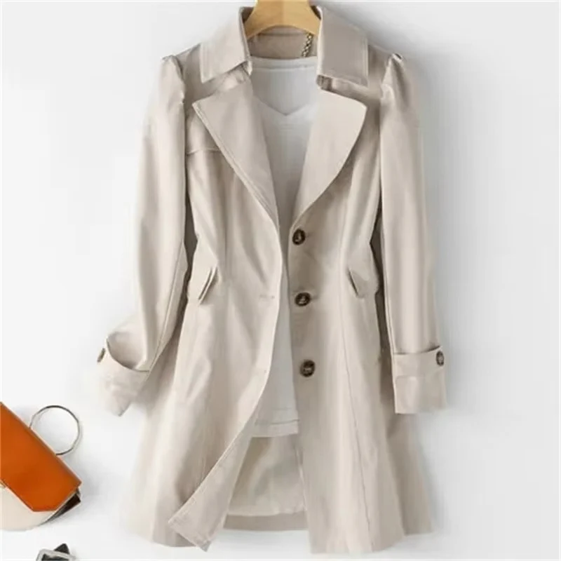 Heidi-Mode | Eleganter Mittellanger Trenchcoat Für Damen - Image 2