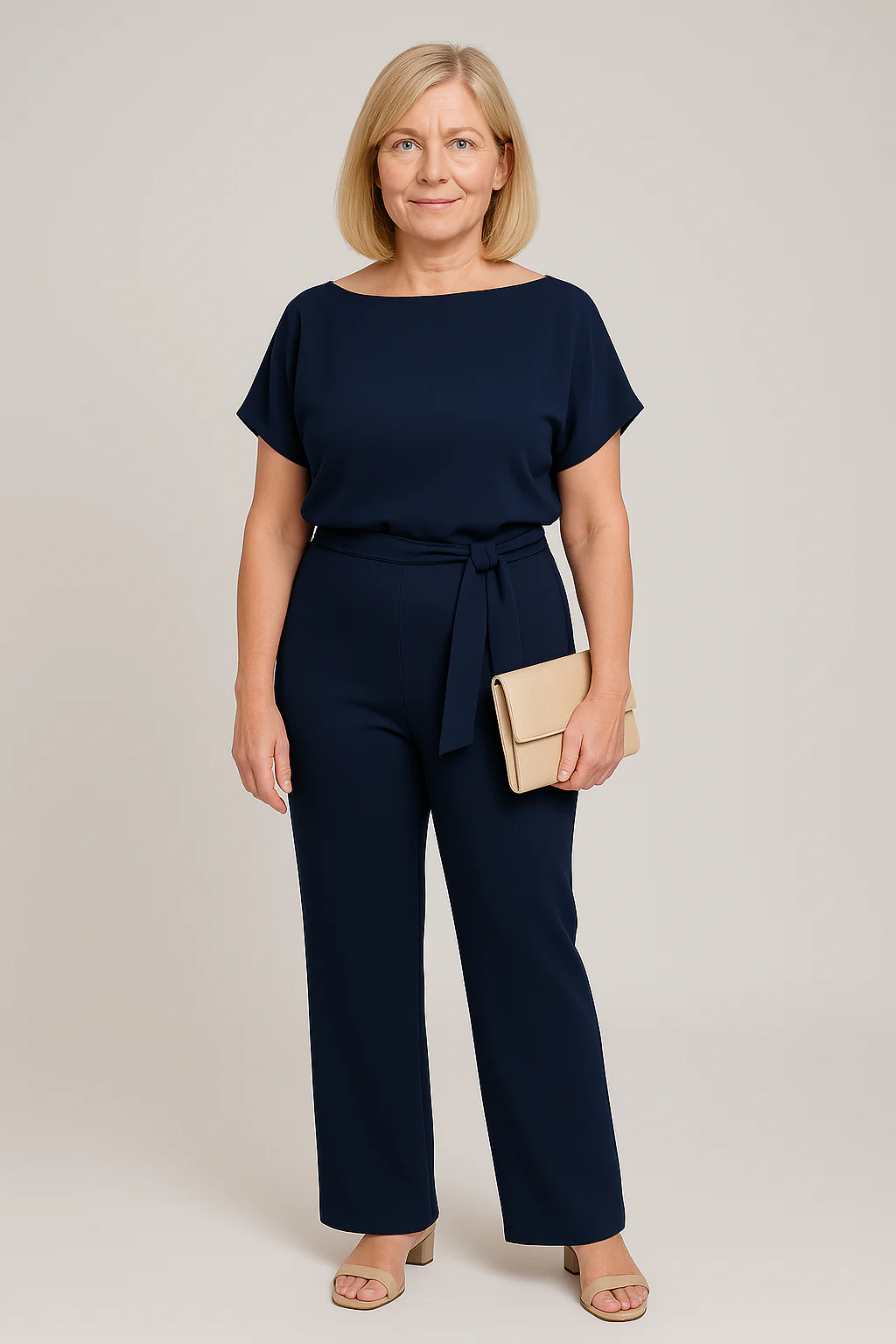 Heidi-Mode | Eleganter Sommer Jumpsuit mit Gürtel - Image 2