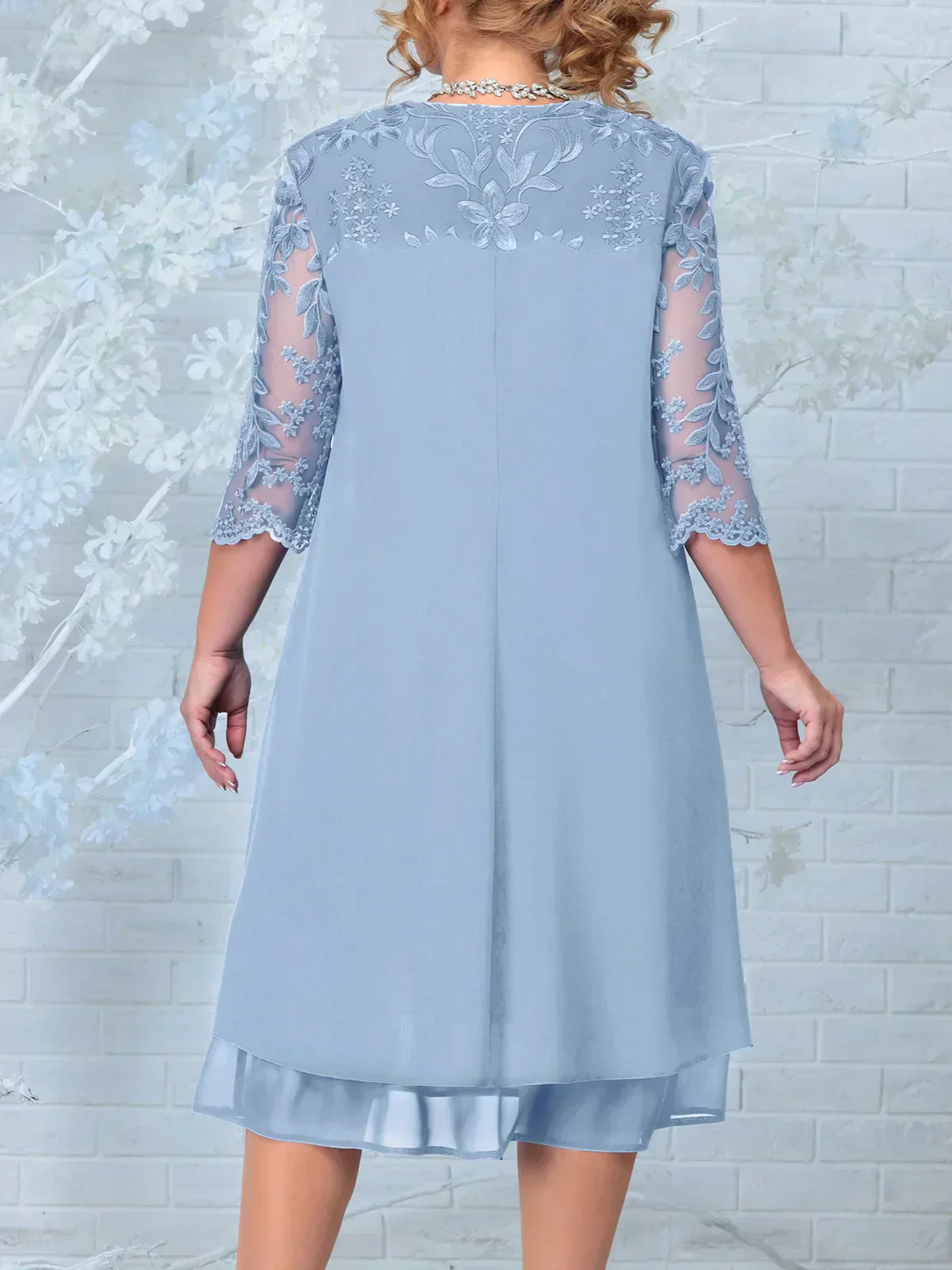 Heidi-Mode - Damen Elegantes Besticktes Abendkleid, Fließend & Figurbetont Geschnitten - Image 5