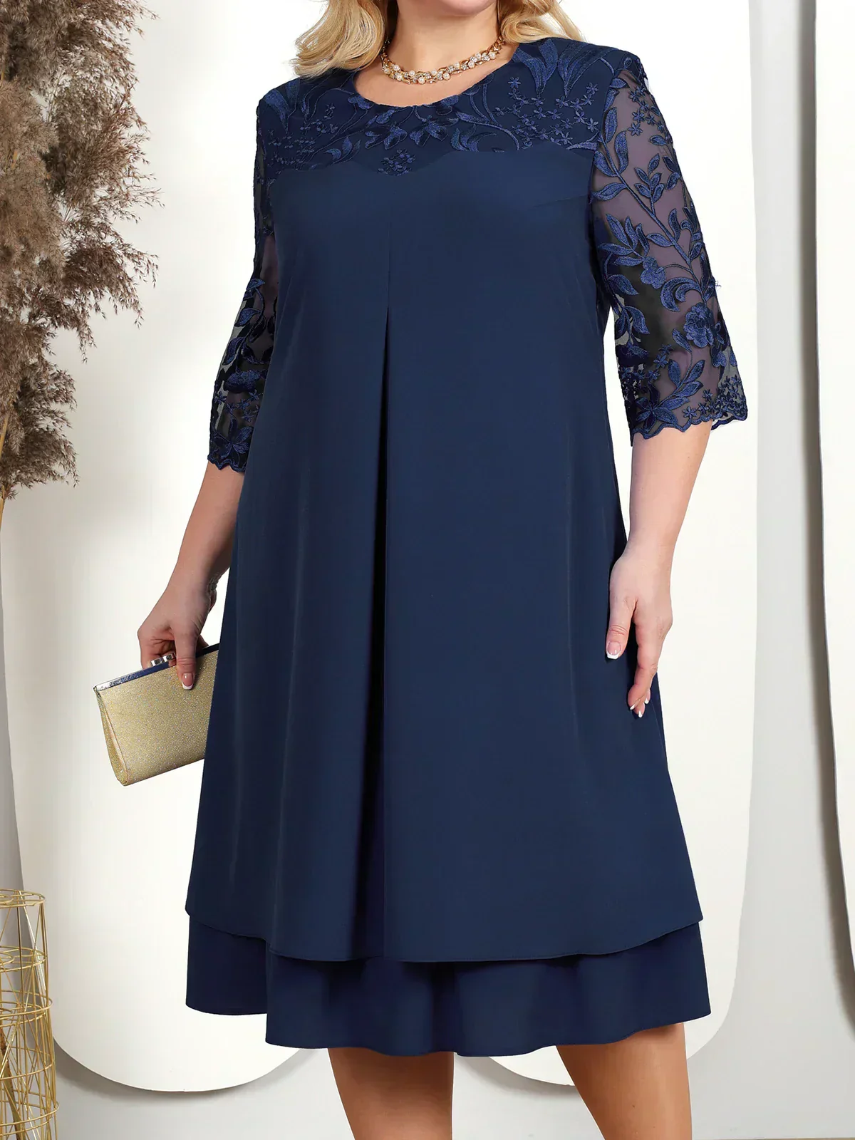 Heidi-Mode - Damen Elegantes Besticktes Abendkleid, Fließend & Figurbetont Geschnitten - Image 6