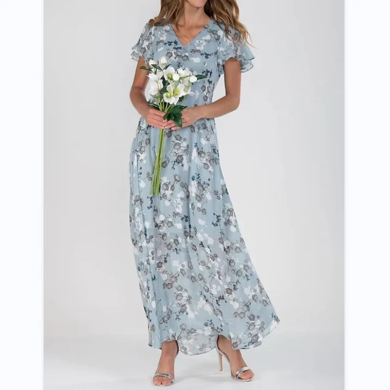 Heidi-Mode | Elegantes Blumen-Maxikleid für Frauen - Image 2